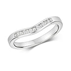 9ct White Gold Diamond Dress Ring 0.040+0.090CT