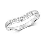 9ct White Gold Diamond Dress Ring 0.040+0.090CT