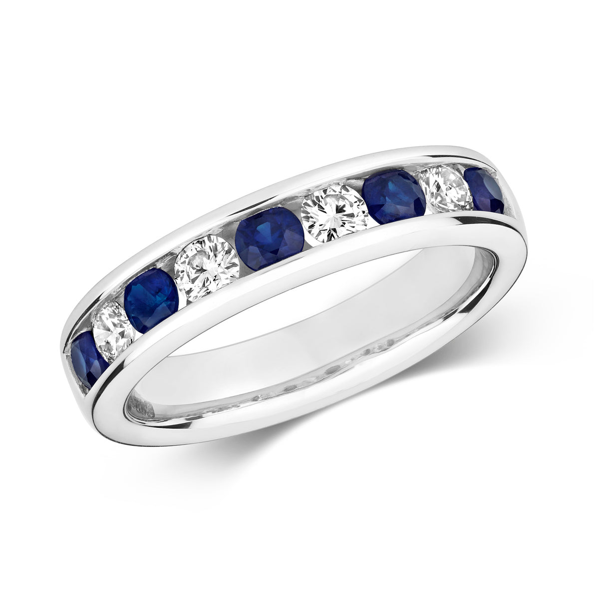 9ct White Gold Sapphire and Diamond Eternity Ring 1.09 CT