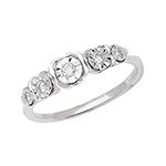 9ct White Gold Diamond Dress Ring RD504W
