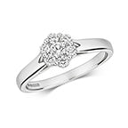 9ct White Gold Diamond Dress Ring 0.35 CT RD655W