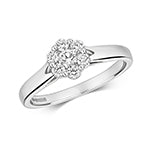 9ct White Gold Diamond Dress Ring 0.35 CT RD655W