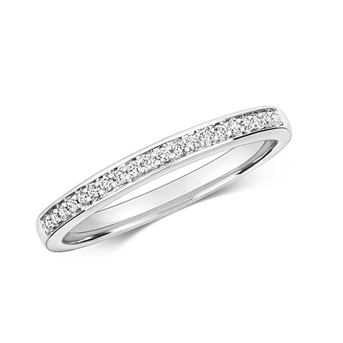 9ct White Gold Diamond Eternity Ring 0.09 CT