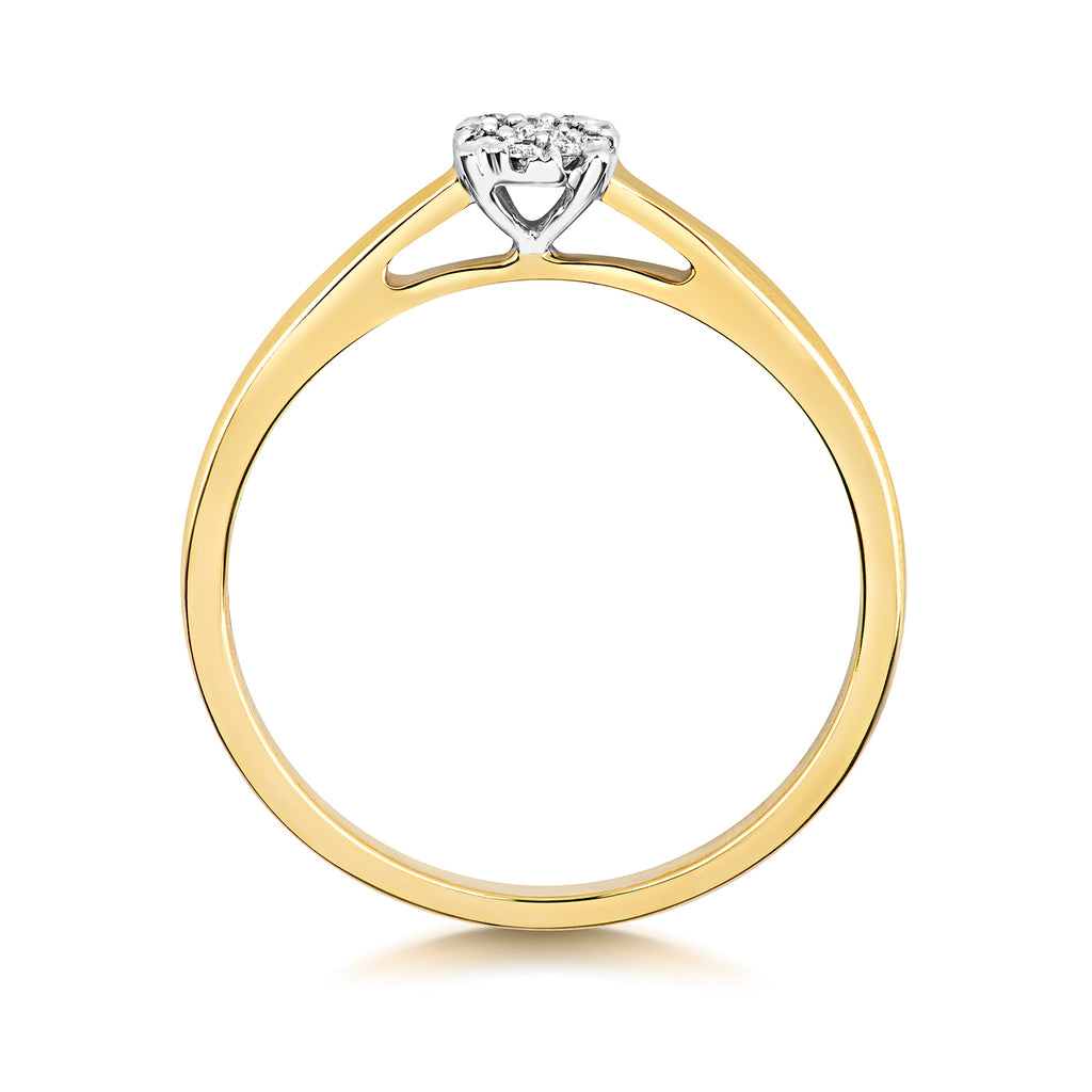 9ct Yellow Gold Diamond Engagement Ring 0.06 CT