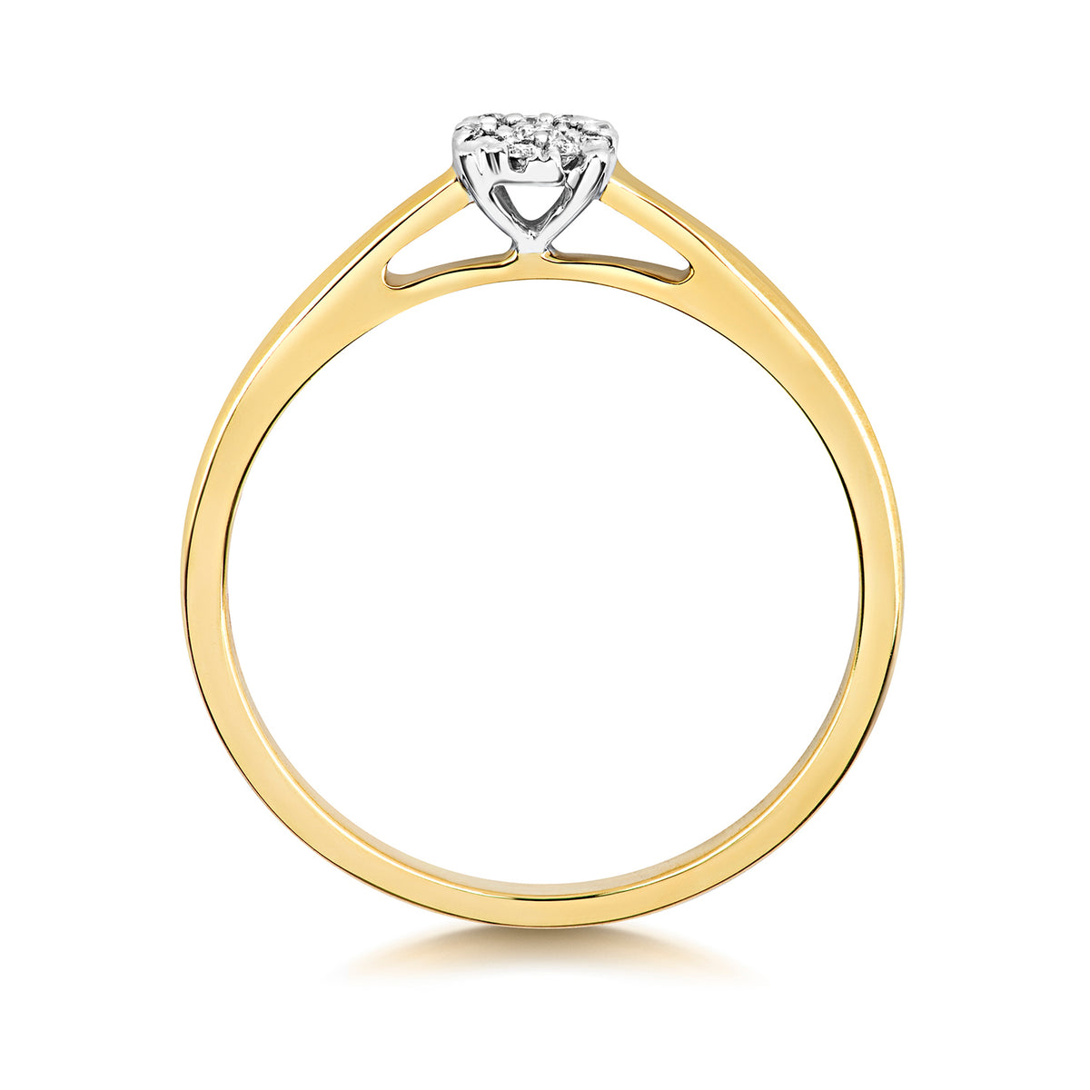 9ct Yellow Gold Diamond Engagement Ring 0.06 CT