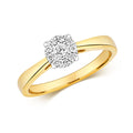 9ct Yellow Gold Diamond Engagement Ring 0.15 CT