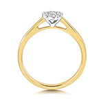 9ct Yellow Gold Diamond Engagement Ring 0.15 CT