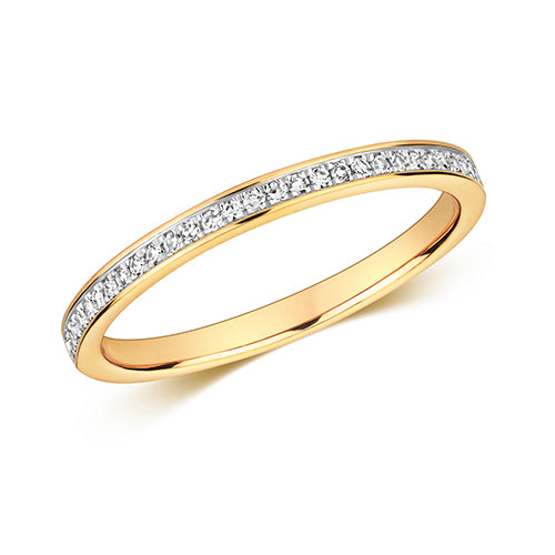 9ct Yellow Gold Diamond Eternity Ring 0.11 CT