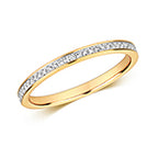 9ct Yellow Gold Diamond Eternity Ring 0.11 CT