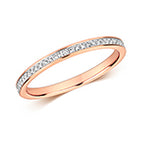 9ct Rose Gold Diamond Eternity Ring 0.11 CT