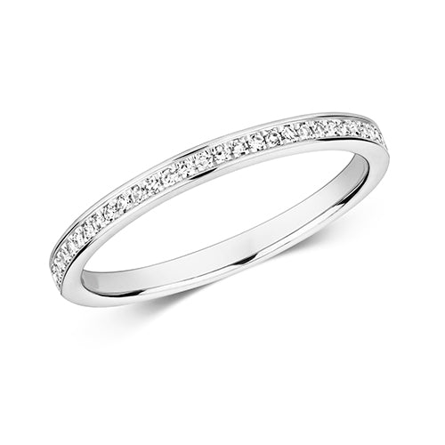 9ct White Gold Diamond Eternity Ring 0.11 CT