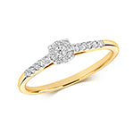 9ct Yellow Gold Diamond Engagement Ring 0.16 CT