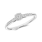 9ct White Gold Diamond Engagement Ring 0.16 CT
