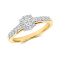 9ct Yellow Gold Diamond Engagement Ring 0.5 CT