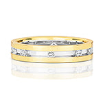 9ct Yellow Gold Diamond Wedding Band RD721