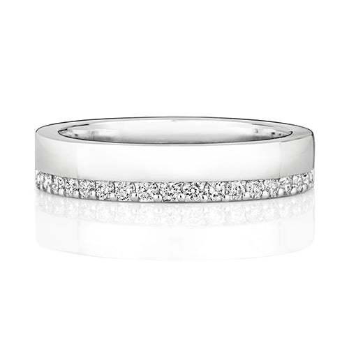 9ct White Gold Diamond Wedding Band Ring 0.3 CT RD736W