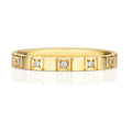 9ct Yellow Gold Diamond Wedding Band Ring 0.12 CT