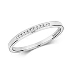 9ct White Gold Diamond Eternity Ring 0.05 CT