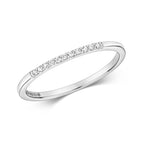9ct White Gold Diamond Eternity Ring 0.05 CT