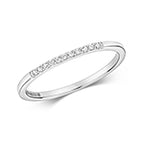 9ct White Gold Diamond Eternity Ring 0.05 CT