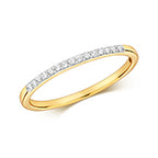 9ct Yellow Gold Diamond Eternity Ring 0.07 CT