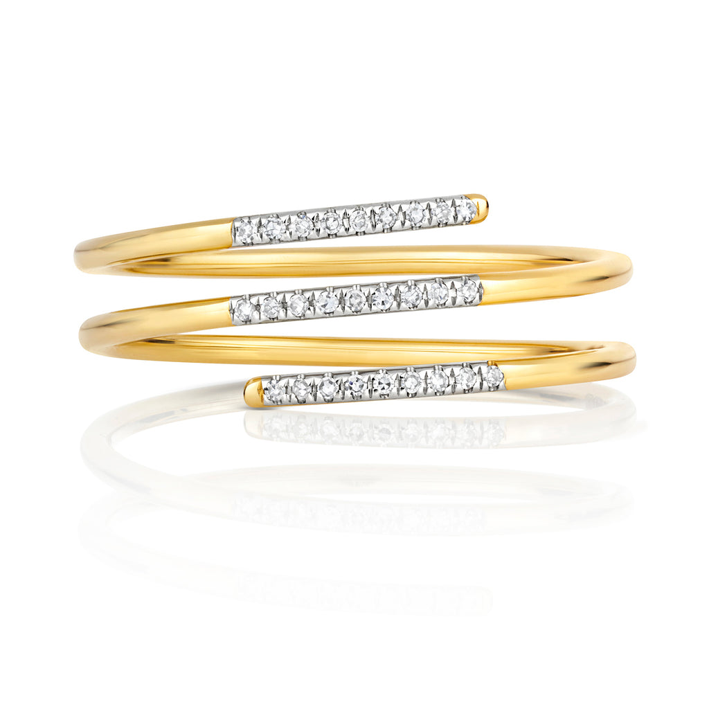 9ct Yellow Gold Diamond Dress Ring 0.05 CT