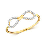 9ct Yellow Gold Diamond Dress Ring 0.1 CT