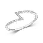 9ct White Gold Diamond Dress Ring 0.06 CT