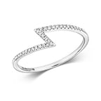 9ct White Gold Diamond Dress Ring 0.06 CT