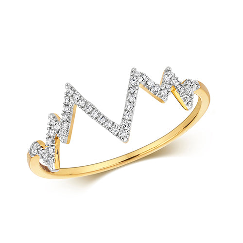 9ct Yellow Gold Diamond Dress Ring 0.09 CT