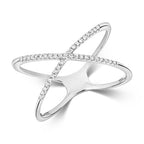 9ct White Gold Diamond Dress Ring 0.11 CT