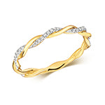 9ct Yellow Gold Diamond Dress Ring 0.1 CT