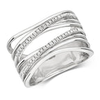 9ct White Gold Diamond Dress Ring 0.12 CT