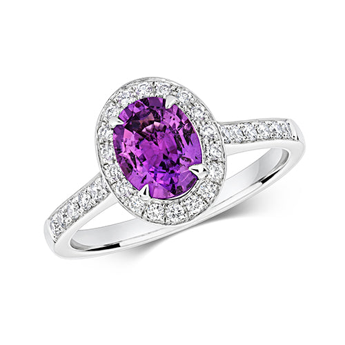 Sapphire and Diamond Engagement Ring 1.38+0.330 CT