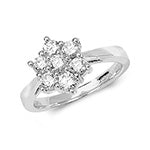 18ct White Gold Diamond Engagement Ring  CT RDQ126W