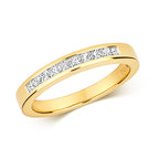 18ct Yellow Gold Diamond Wedding Band Ring 0.33 CT