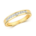 18ct Yellow Gold Diamond Wedding Band Ring 0.33 CT