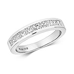18ct White Gold Diamond Wedding Band Ring 1 CT