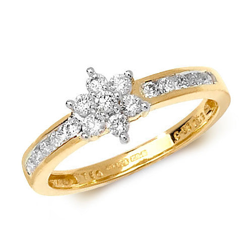 18ct Yellow Gold Diamond Engagement Ring  CT RDQ158
