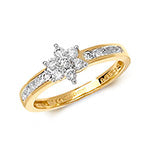 18ct Yellow Gold Diamond Engagement Ring  CT RDQ158