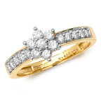 18ct Yellow Gold Diamond Engagement Ring  CT RDQ160
