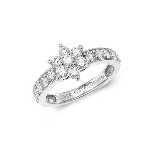 18ct White Gold Diamond Engagement Ring  CT RDQ161W