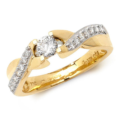 18ct Yellow Gold Diamond Dress Ring RDQ164