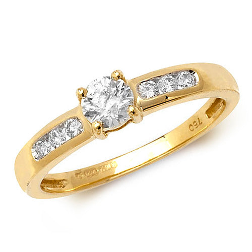 18ct Yellow Gold Diamond Dress Ring RDQ165