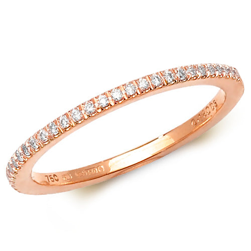 18ct Rose Gold Diamond Eternity Ring 0.12 CT