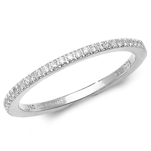 18ct White Gold Diamond Eternity Ring 0.12 CT