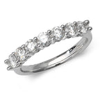 Modrwy Ddi-dor Diemwnt Aur Gwyn 18ct RDQ187W