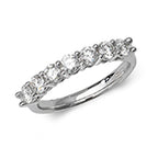 Modrwy Ddi-dor Diemwnt Aur Gwyn 18ct RDQ187W