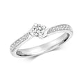 18ct White Gold Diamond Engagement Ring 0.37 CT
