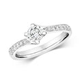 18ct White Gold Diamond Engagement Ring 0.64 CT
